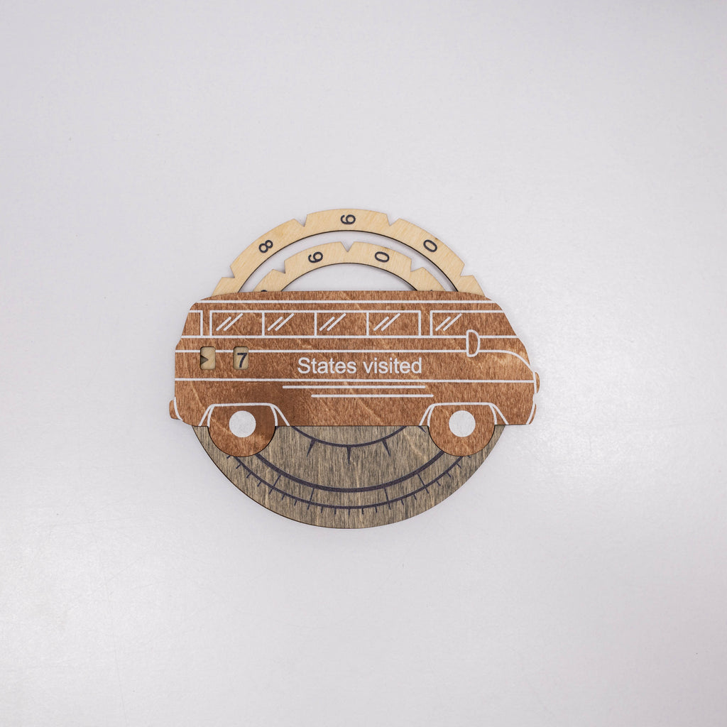 Travel Tracker 3D Wooden – Smokey