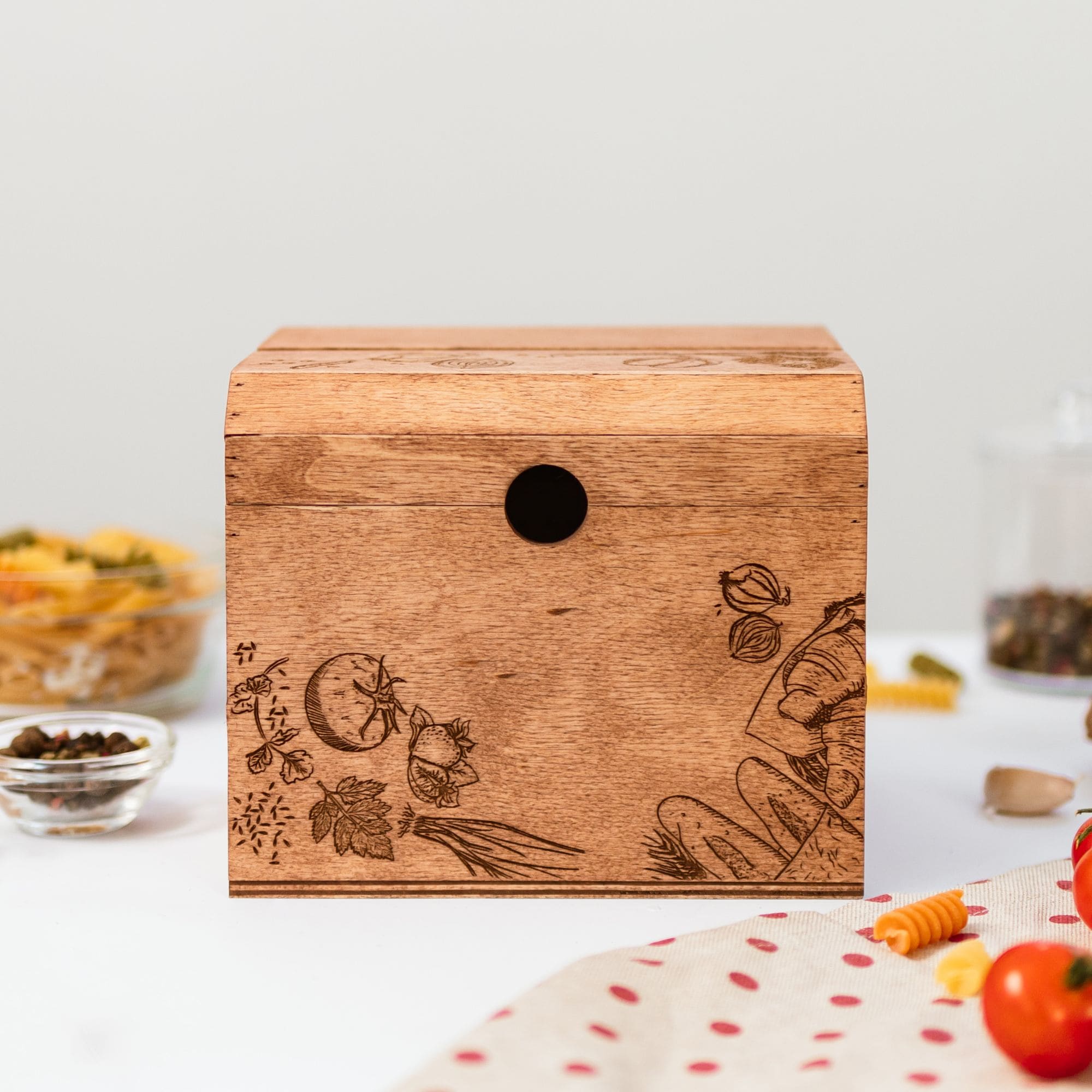Wooden Recipe Box – Peppers Theme