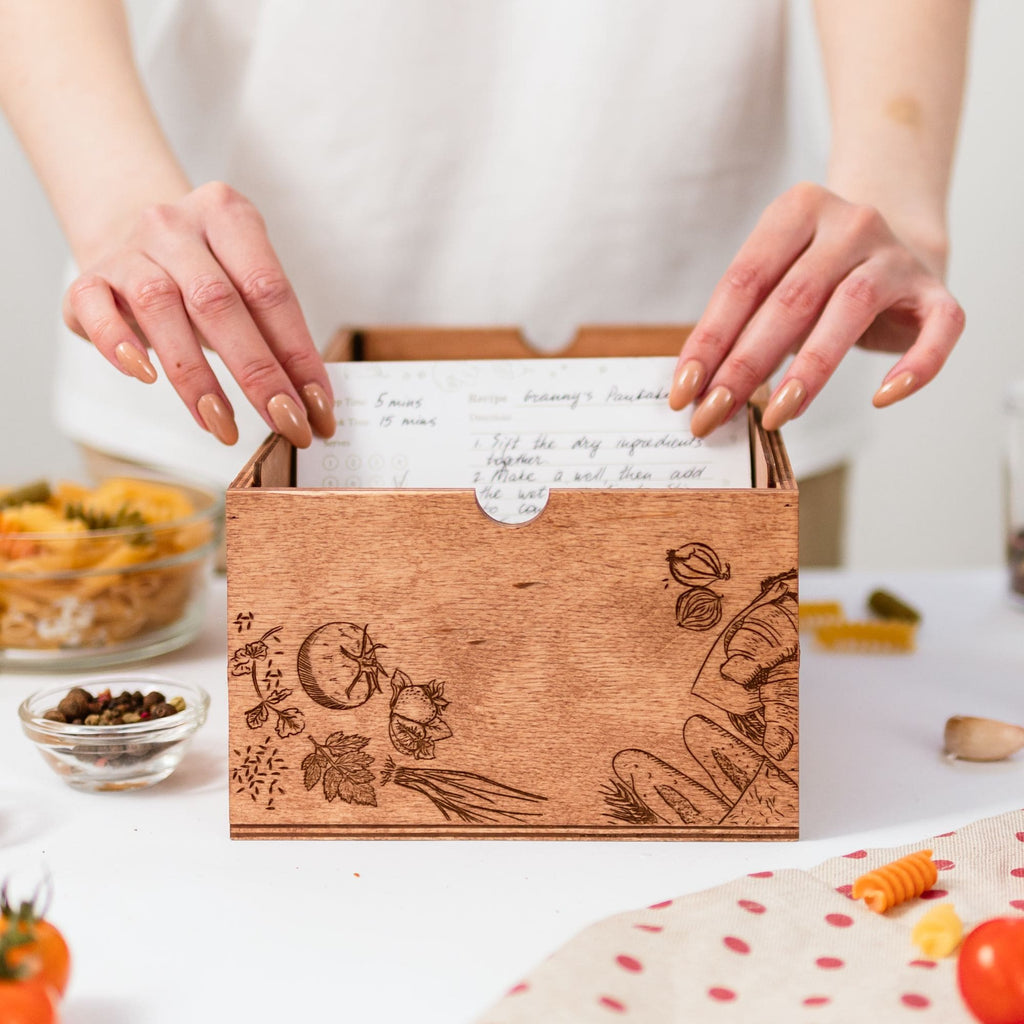 Wooden Recipe Box – Peppers Theme