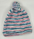 Hand Knit Infant Beanie - Striped - Large