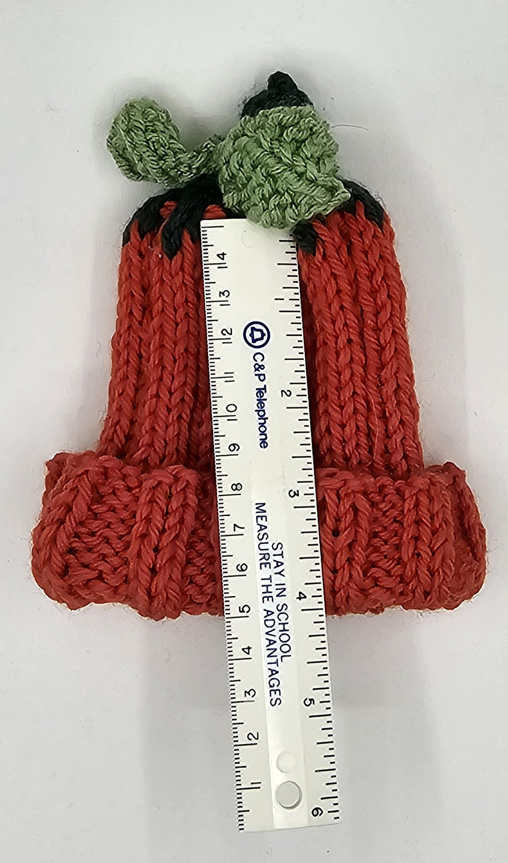 Hand Knit Newborn Pumpkin Beanie