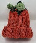 Hand Knit Newborn Pumpkin Beanie