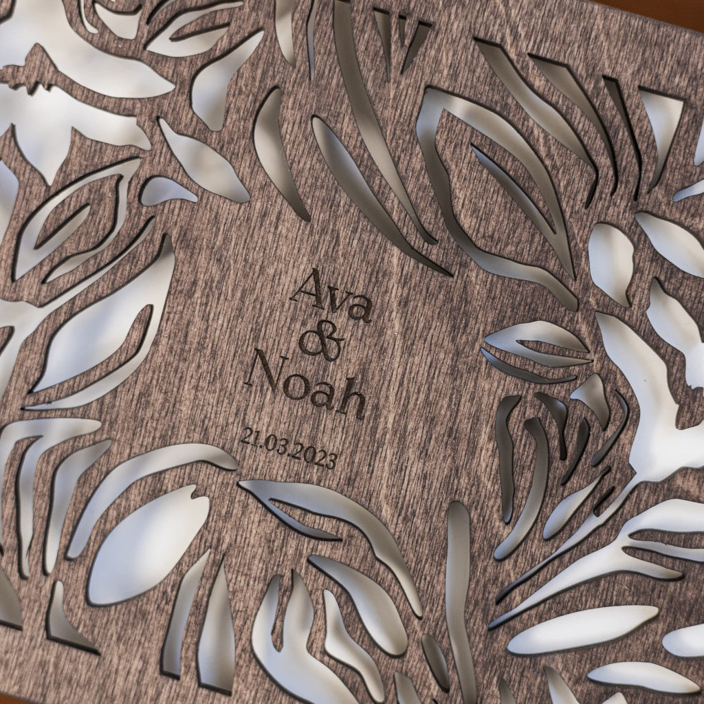 Wooden Photo Album - Wildflower