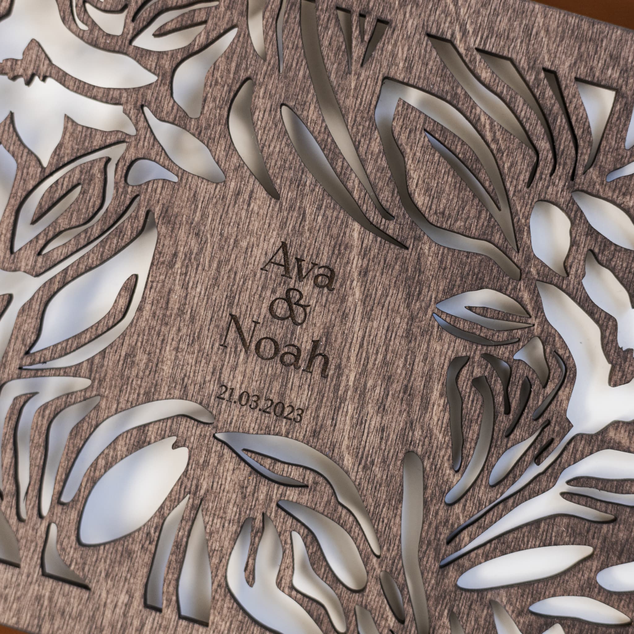 Wooden Photo Album - Wildflower