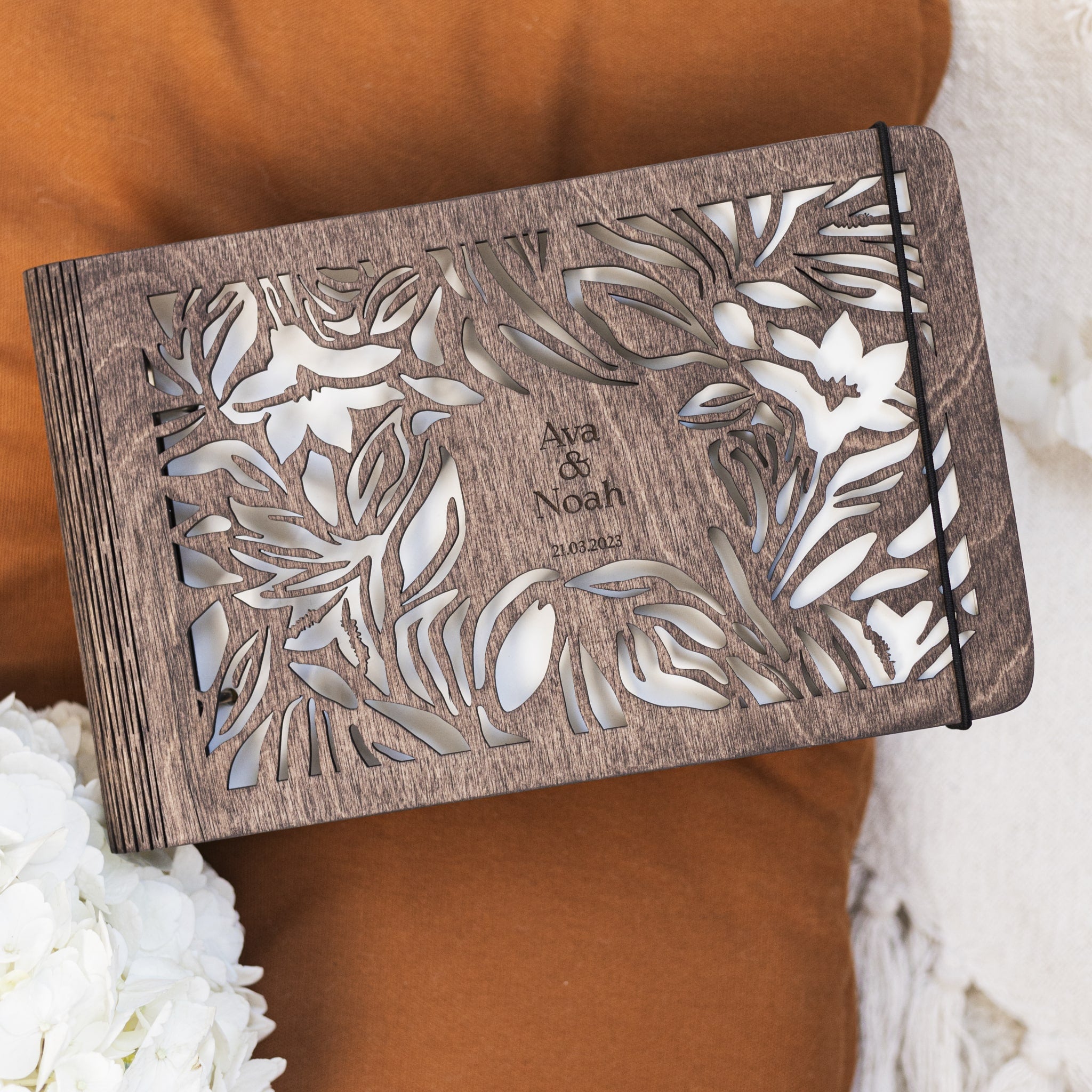Wooden Photo Album - Wildflower