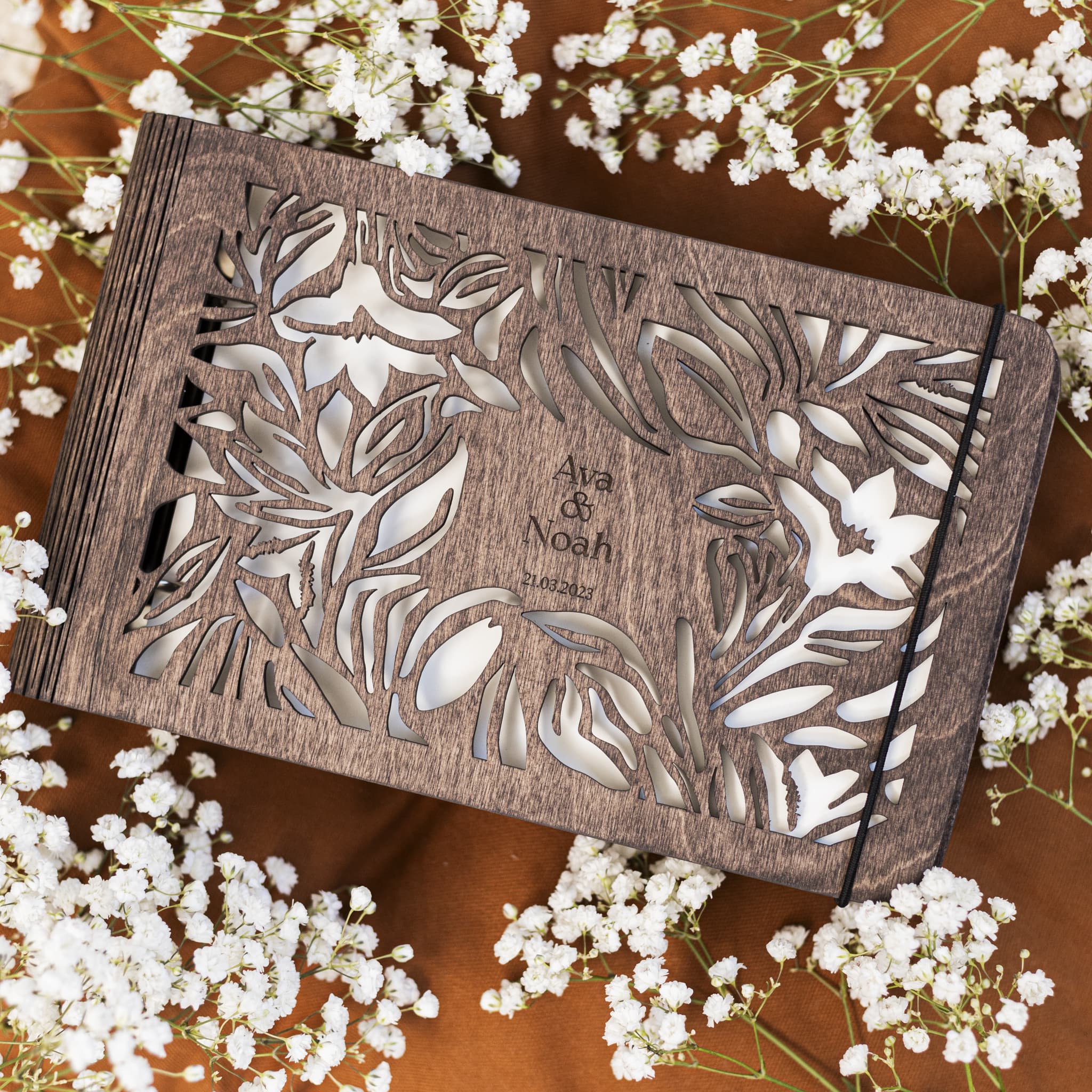 Wooden Photo Album - Wildflower