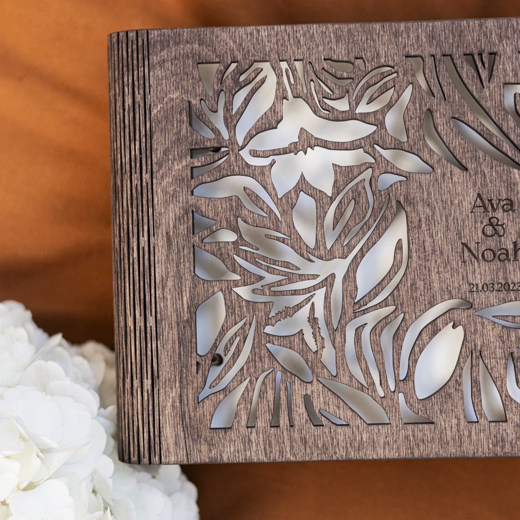 Wooden Photo Album - Wildflower