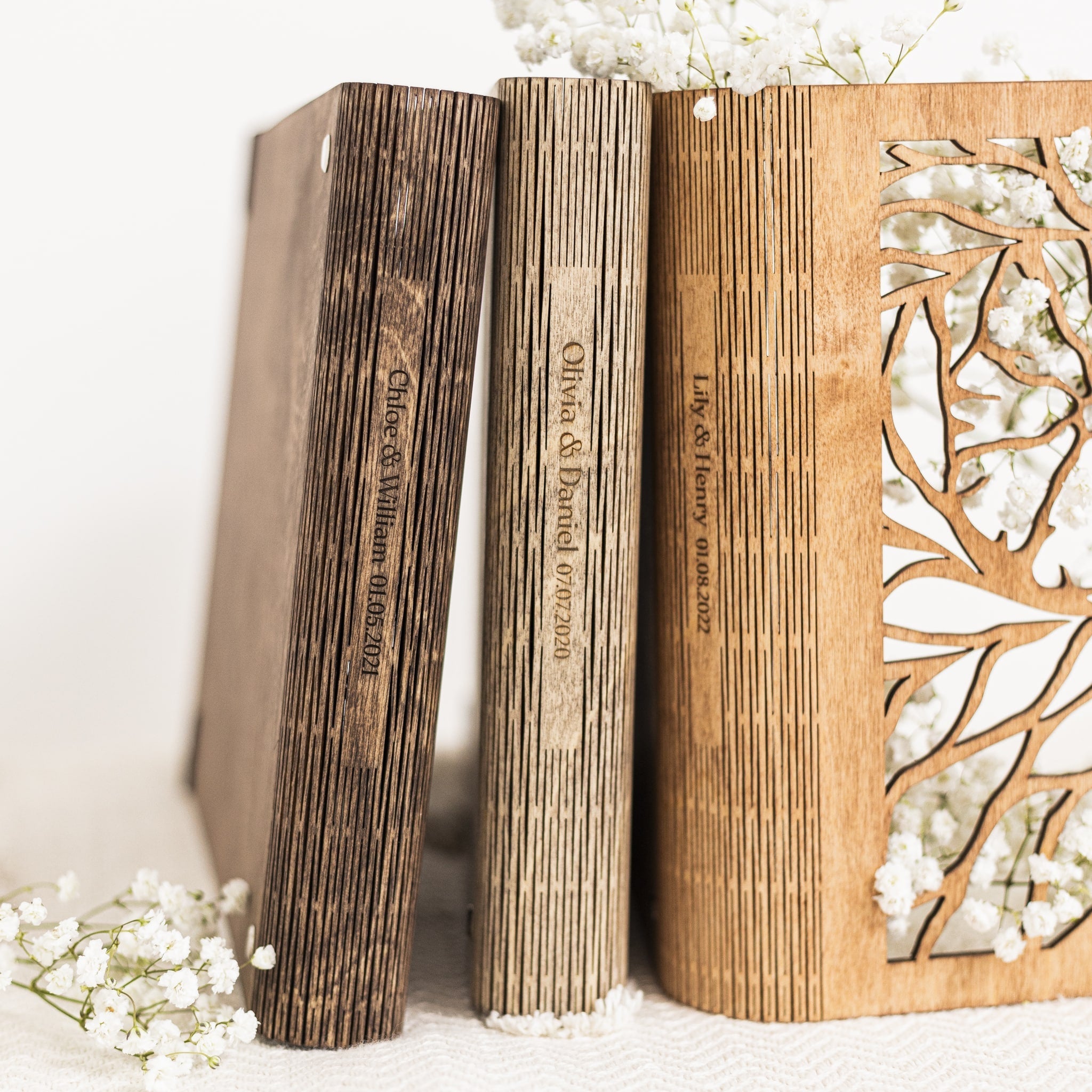 Wooden Photo Album - Wildflower