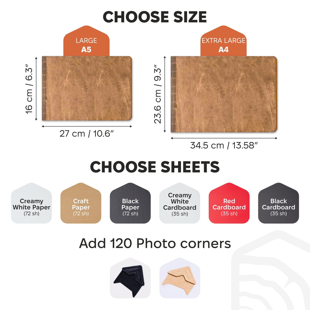 Wooden Photo Album - Wildflower